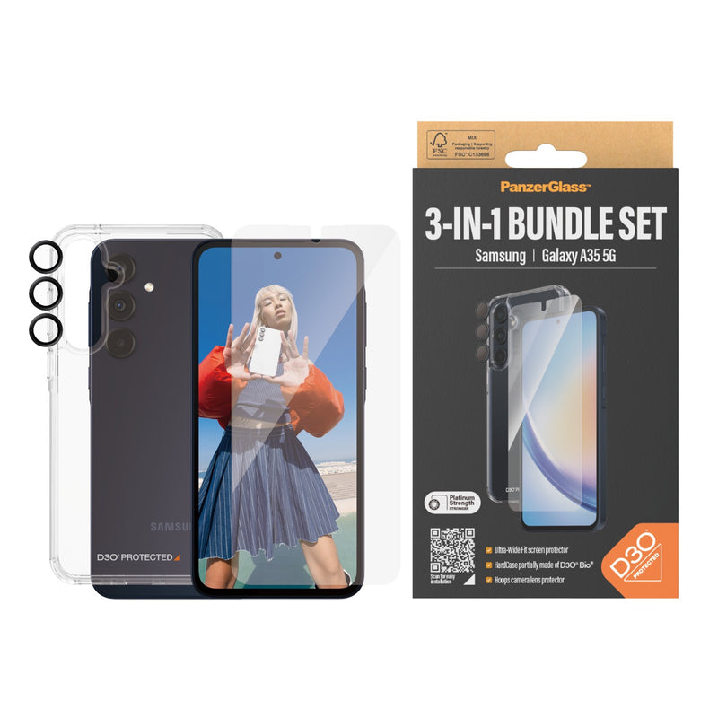 PanzerGlass 3-In-1 Protection Bundle - Samsung Galaxy A35 5G (B0469+7357)