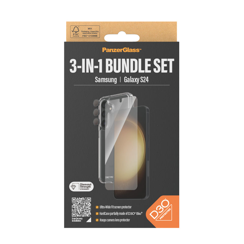 PanzerGlass 3-In-1 Protection Bundle - Samsung Galaxy S24 (B1210-7350)