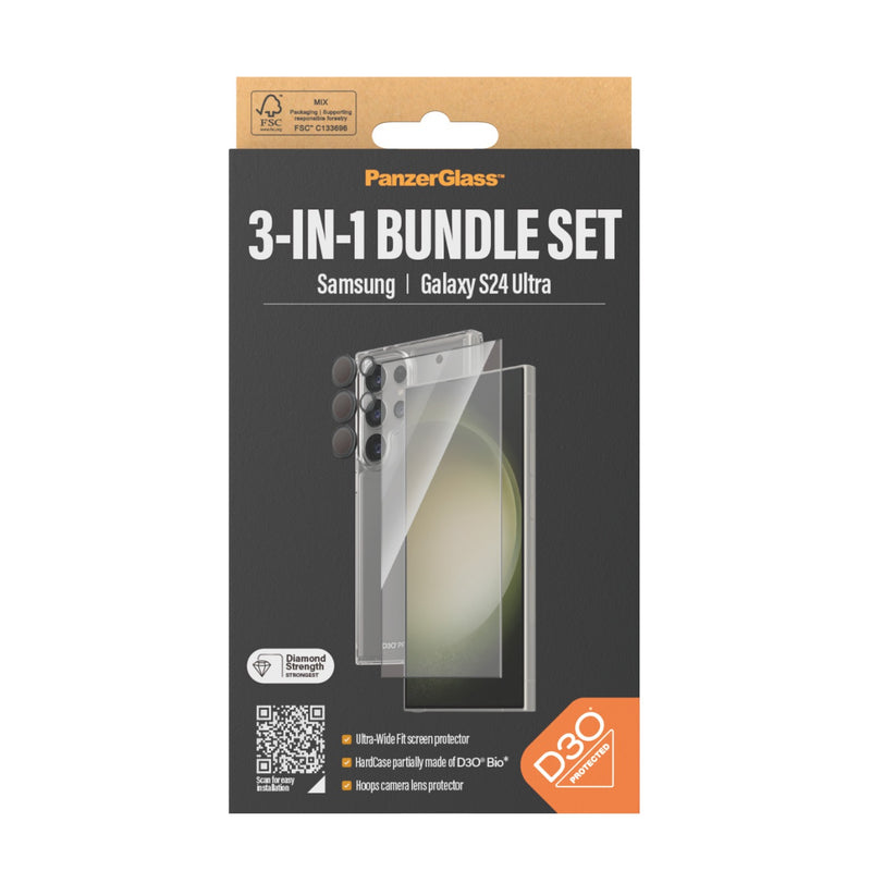 PanzerGlass 3-In-1 Protection Bundle - Samsung Galaxy S24 Ultra (B1212+7352)