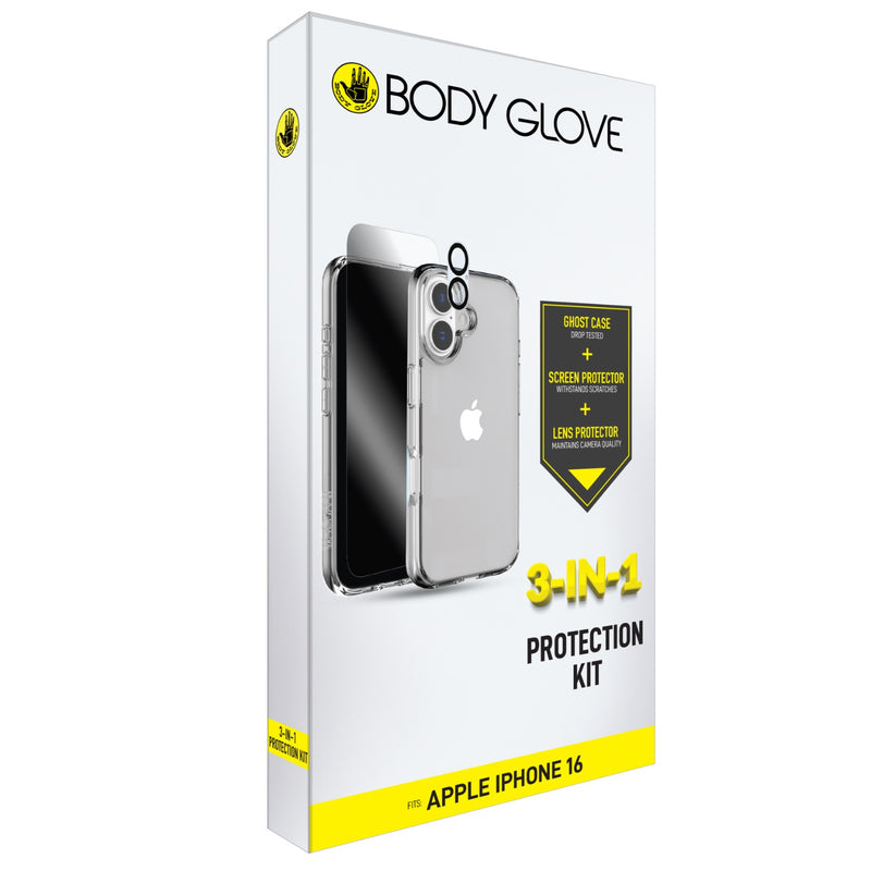 Body Glove 3-In-1 Protection Bundle - Apple iPhone 16 (BG-BUN1-IPH16)