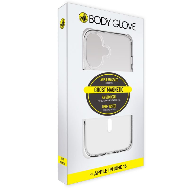 Body Glove Ghost Magnetic Case - Apple iPhone 16 - Clear (BGGHO-MIP16)