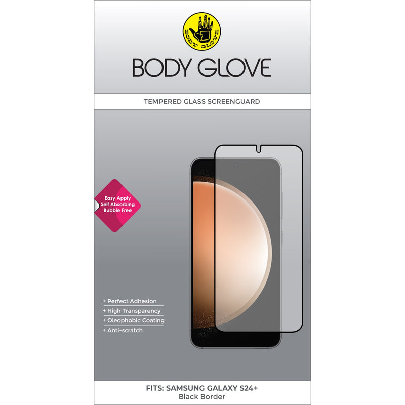 Body Glove Tempered Glass Screen Protector - Samsung Galaxy S24+ - Black Border