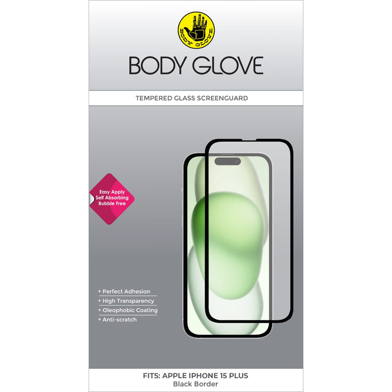 Body Glove Tempered Glass Screen Protector - Apple iPhone 15 Plus - BGSGFGTG-I15PB