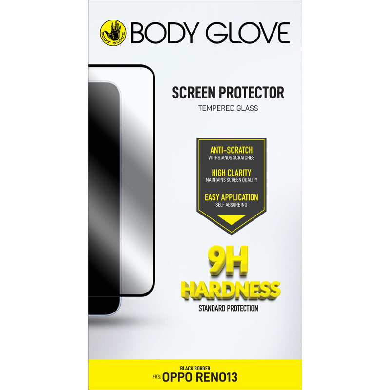 Body Glove Tempered Glass Screen Protector - Oppo Reno13 - Black Border (BGSGFGTG-OPPR13)