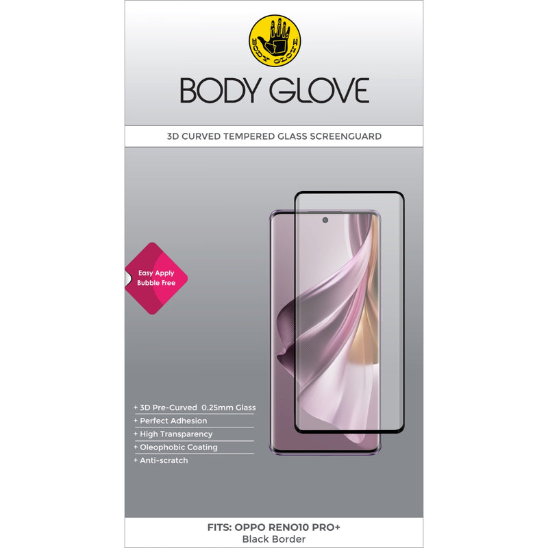 Body Glove 3D Tempered Glass Screen Protector - Oppo Reno10 Pro+