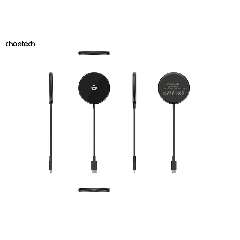 Choetech Fast Wireless Charger With Stand T697-F 15W - Black (CHO-T697-F-BK)