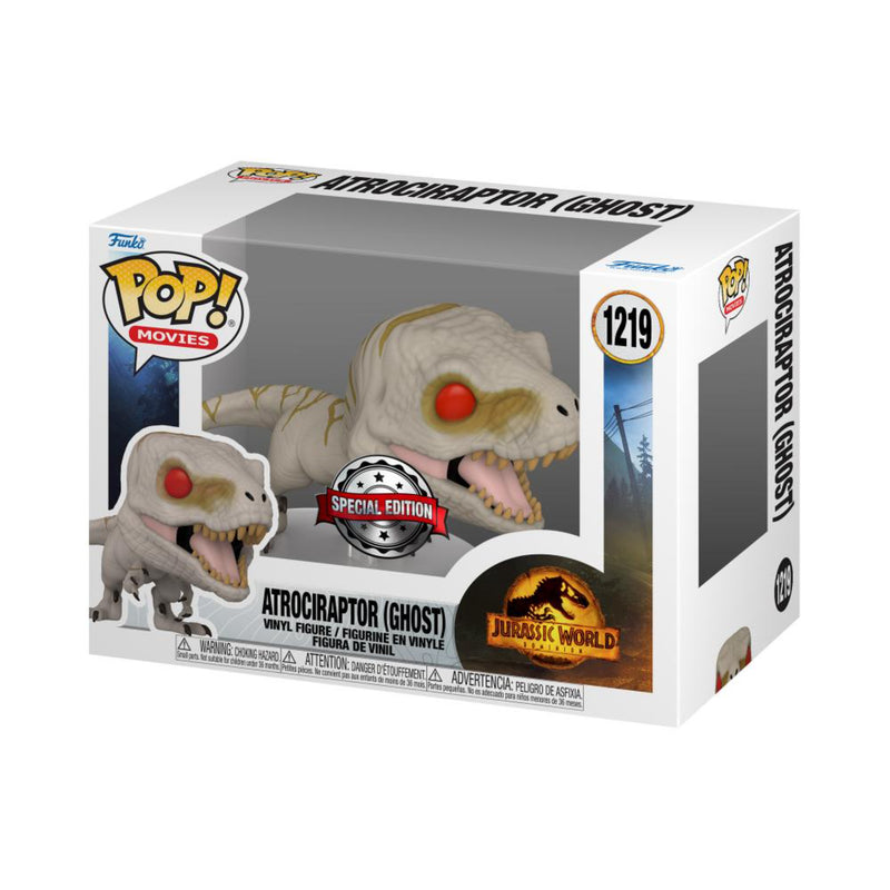 Funko Pop! Movies: Jurassic World: Dominion - Atrociraptor (Ghost) Lunging (Special Edition) (FN-POP-00055843)