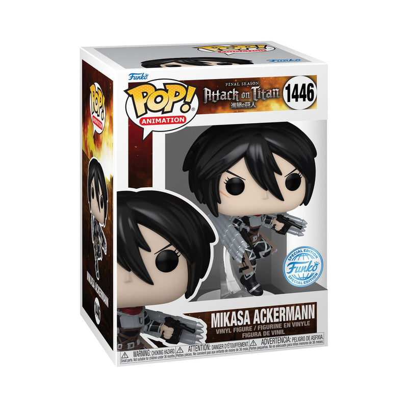 Funko Pop! Animation: Final Season Attack On Titan - Mikasa Ackermann With Thunder Spears (Special Edition)-(Metallic)