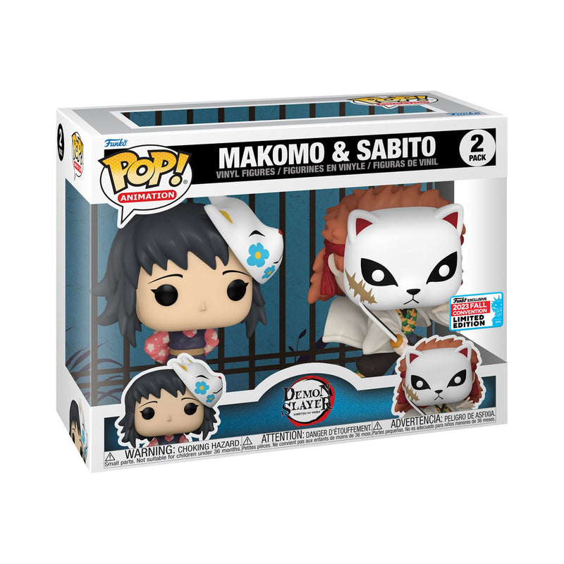 Funko Pop! Animation: Demon Slayer - Makomo & Sabito 2 Pack (2023 Falla Convention Limited Edition)