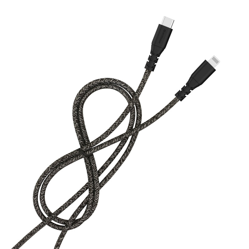 INTOUCH Type-C To MFI Lightning Recycled Braided Cable 2 Metre - Black (IT-CSC4009)