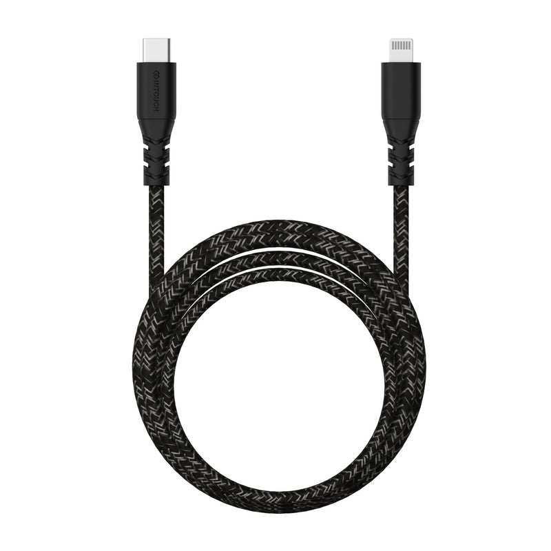 INTOUCH Type-C To MFI Lightning Recycled Braided Cable 2 Metre - Black (IT-CSC4009)