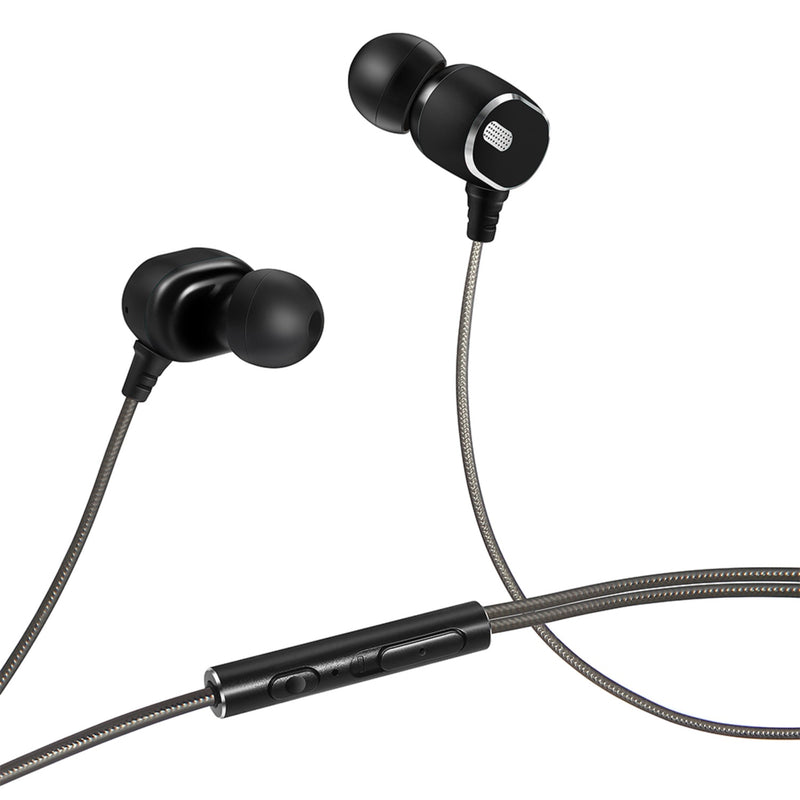 INTOUCH Explosive Wired Earphones - Black & Silver (IT-SHT3598)