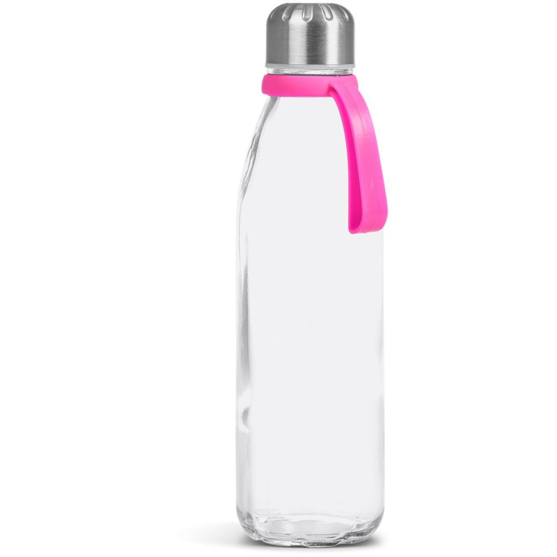 Kooshty Loopy Glass Water Bottle 650ml - Pink (KOOSH-9200-PK)