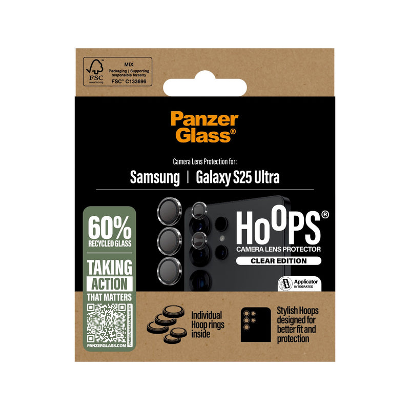 PanzerGlass Hoops - Samsung Galaxy S25 Ultra - Black Border (PGRHOTRG38488)