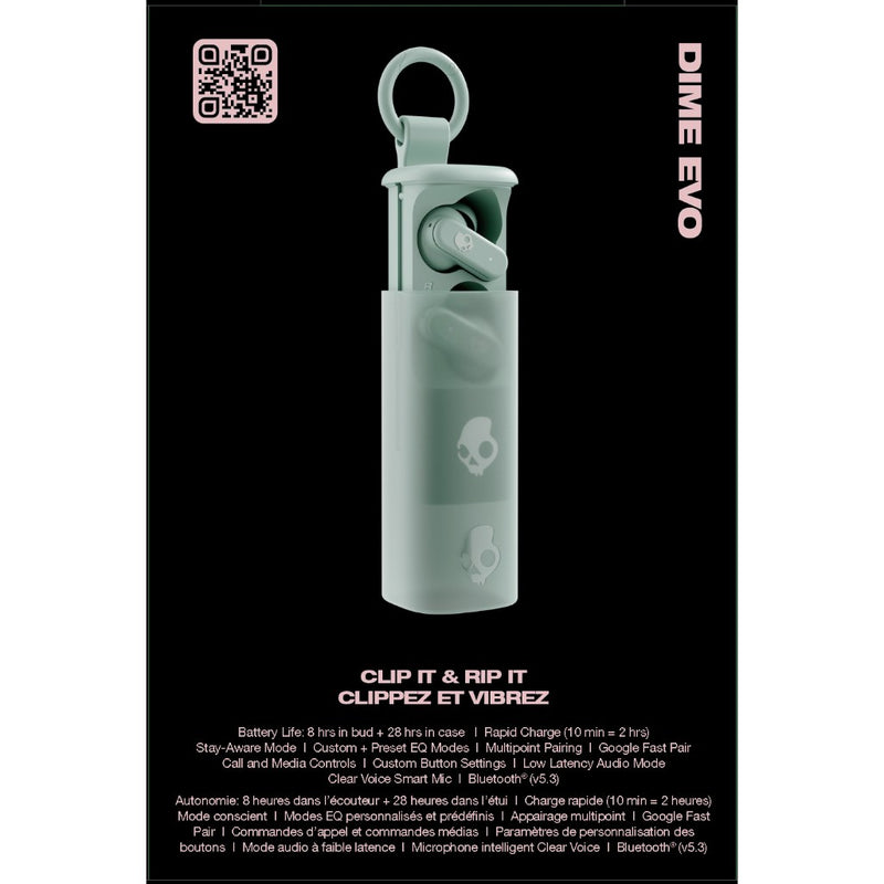 Skullcandy Dime® Evo True Wireless Earbuds - Preppy Sage (S2DTW-S795)