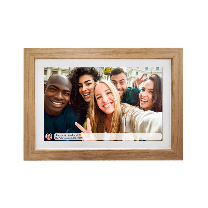 Snug Digital Photo Frame With Frameo 16GB 10.1Inch - Wood (SN-HN-DPF1001-W)