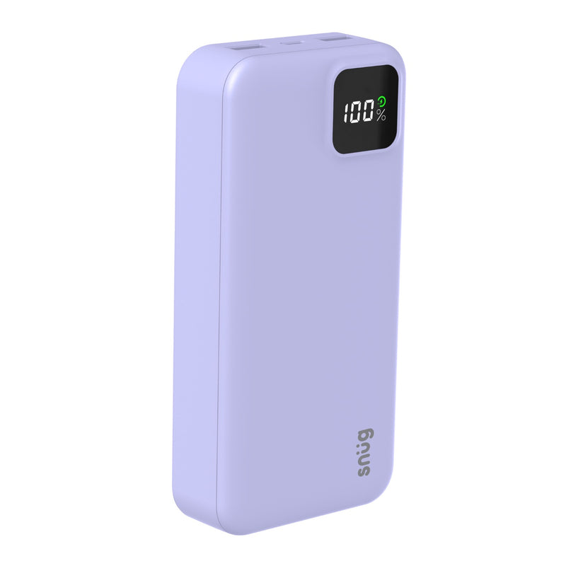 Snug Square Digital PD Powerbank - 20000mAh - Lavender