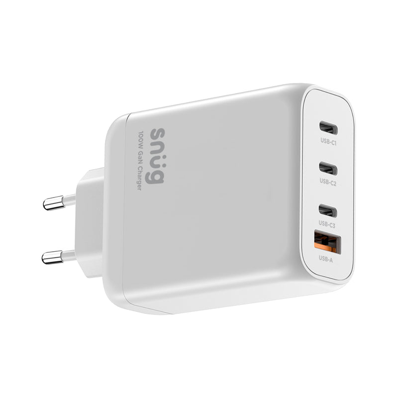 Snug 4 Port PD GaN Wall Charger - 100W