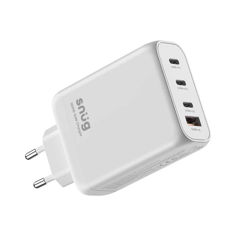 Snug 4 Port PD GaN Wall Charger - 100W