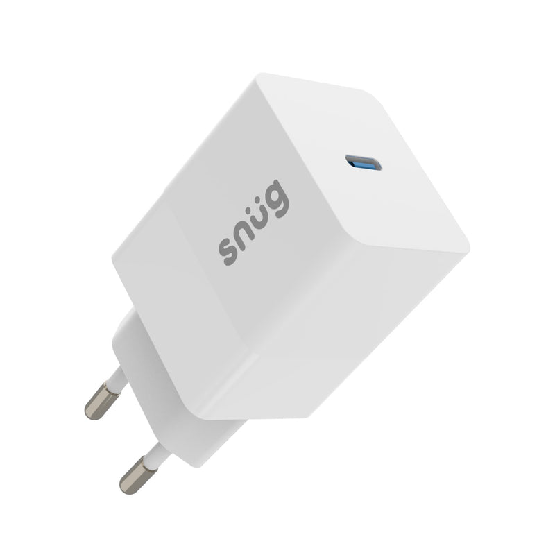 Snug 1 Port PD Home Charger With Cable - 45W - White (SNPW-1PD45PRTCW)