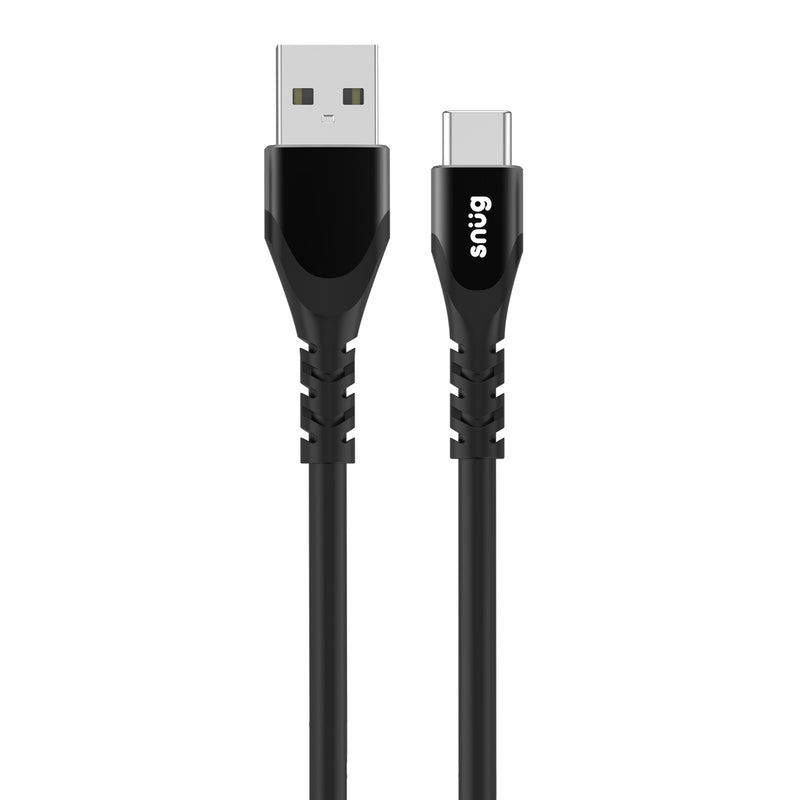 Snug USB To Type-C Silicone Cable - 1.2 Meter - Black (SNPW-CABSLUT-BK)