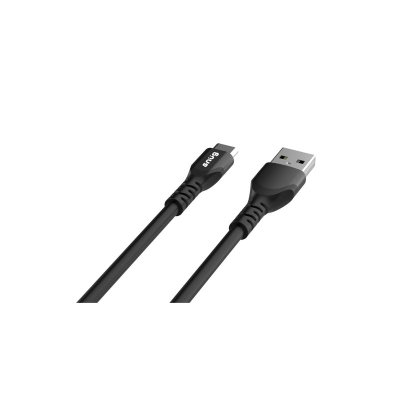 Snug USB To Type-C Silicone Cable - 1.2 Meter - Black (SNPW-CABSLUT-BK)