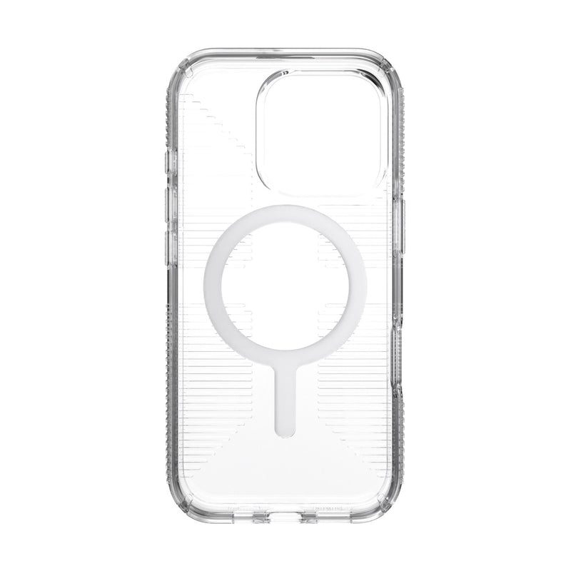 Speck Gemshell Grip MagSafe Case - Apple iPhone 16 Pro - Clear & Chrome (SPK150709-5085)