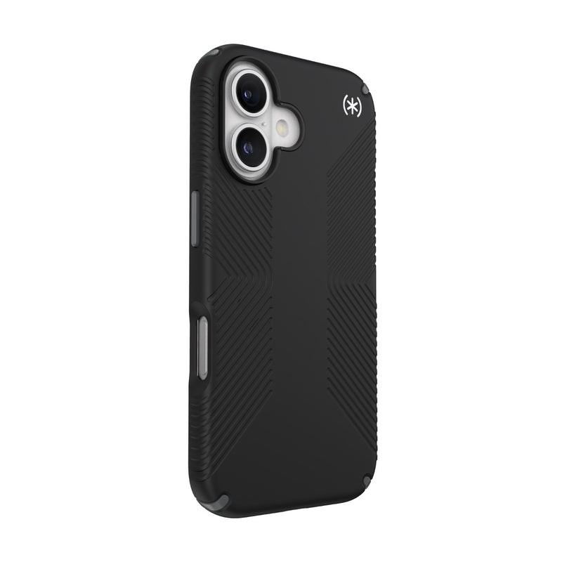 Speck Presidio2 Grip MagSafe Case - Apple iPhone 16 - Black & Slate Grey (SPK150756-3205)