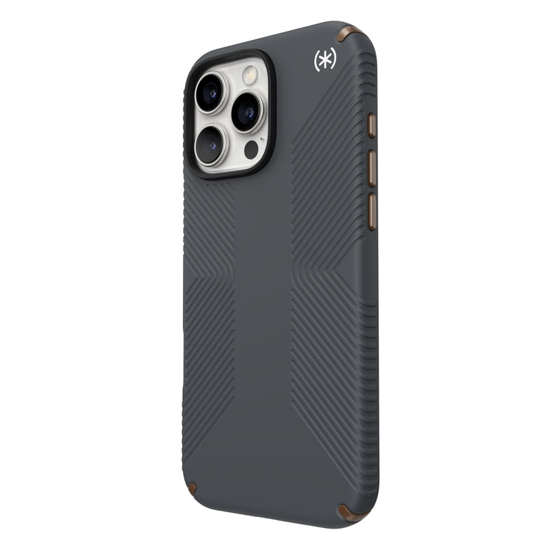 Speck Presidio2 Grip Case - Apple iPhone 16 Pro Max - Charcoal Grey & Cool Bronze (SPK150776-3212)