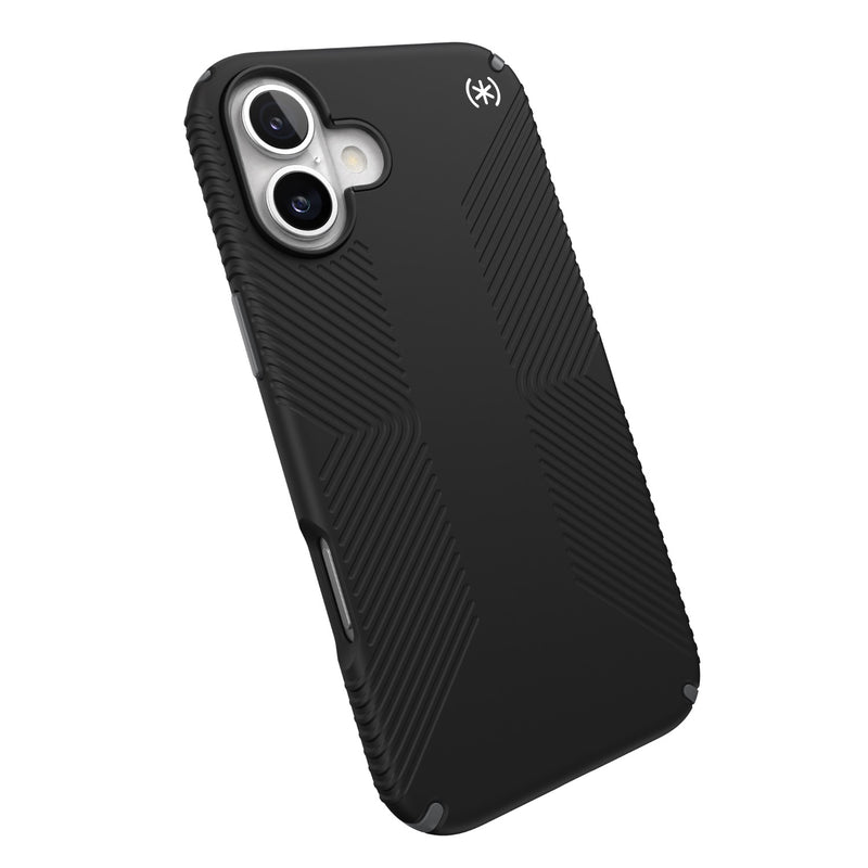 Speck Presidio2 Grip Case - Apple iPhone 16 Plus - Black & Slate Grey (SPK150777-3205)