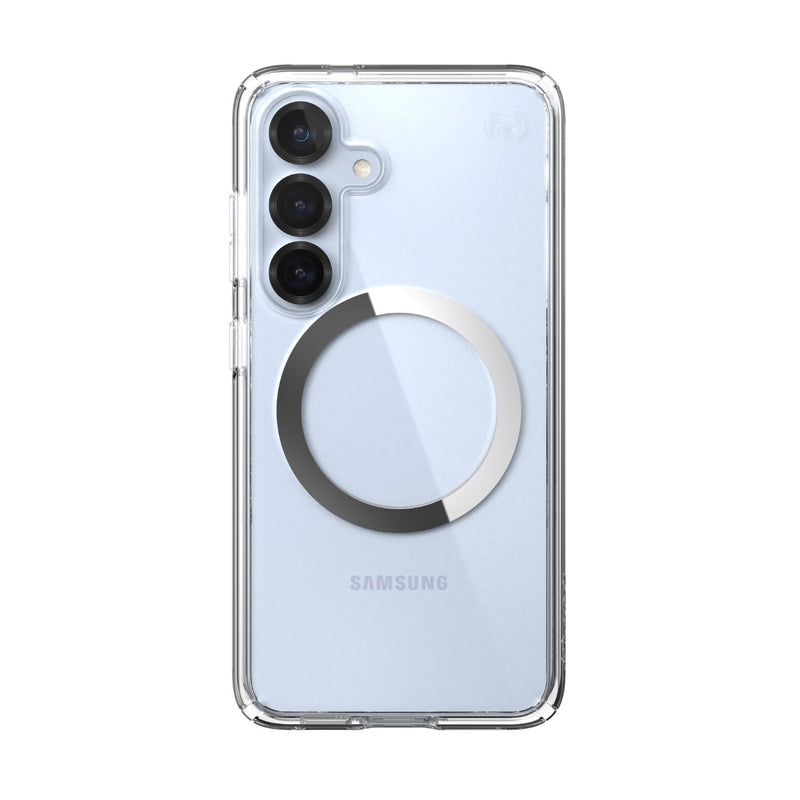 Speck Presidio Perfect Clear Magnet Case - Samsung Galaxy S25 - Clear & Chrome (SPK150873-3199)