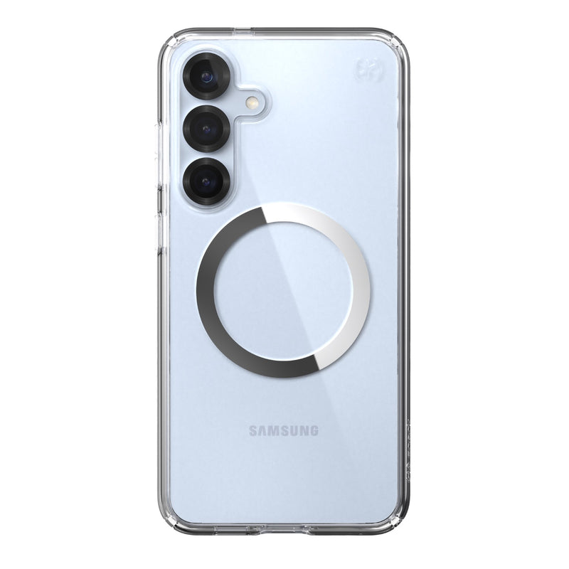 Speck Presidio Perfect Clear Magnet Case - Samsung Galaxy S25+ - Clear & Chrome (SPK150885-3199)