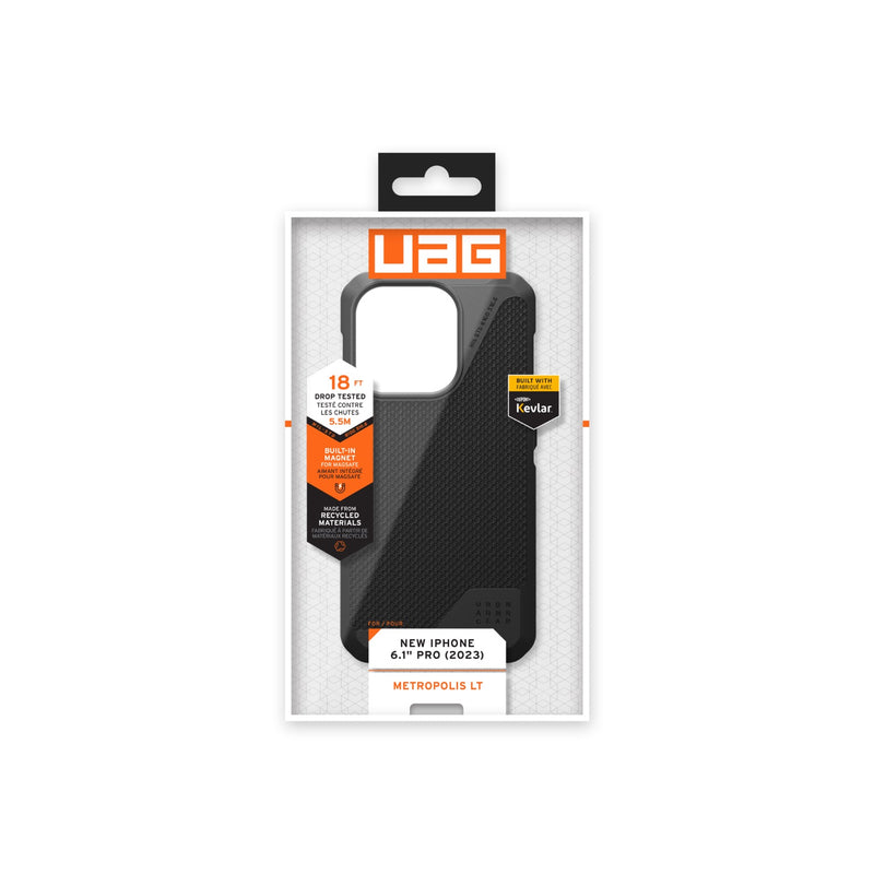 UAG Metropolis LT MagSafe Case - Apple iPhone 15 Pro - UAG-I15PR-METKB