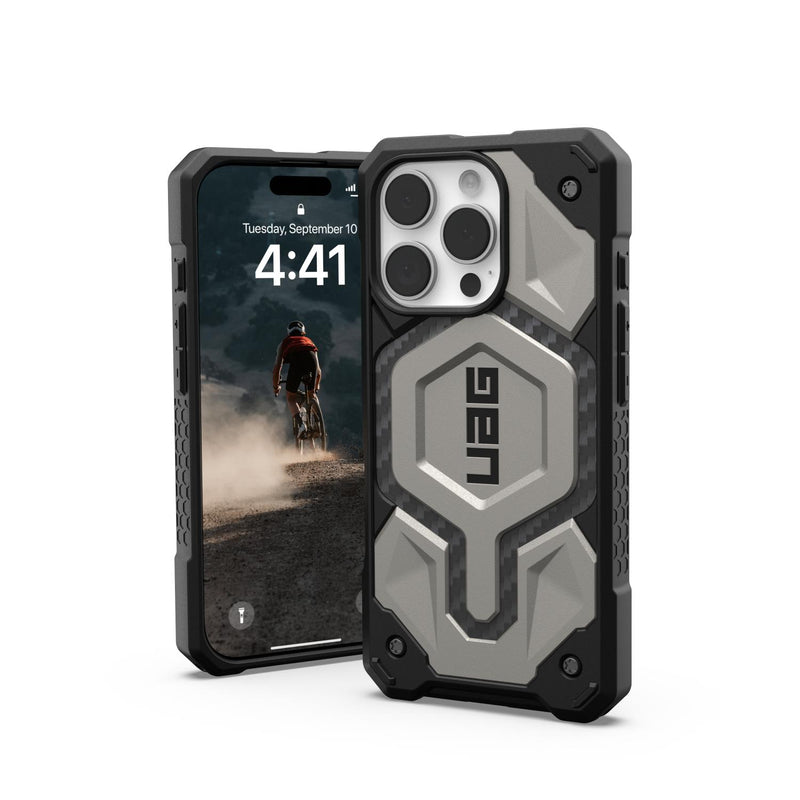 UAG Monarch Pro MagSafe Case - Apple iPhone 16 Pro - Titanium (UAG-I16PR-MPMCF)