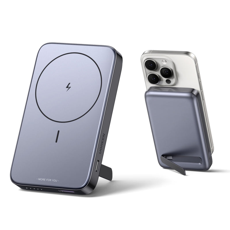 UGREEN Magnetic Wireless Power Bank With Kickstand 10000mAh - Grey (UG-PB206-15086)