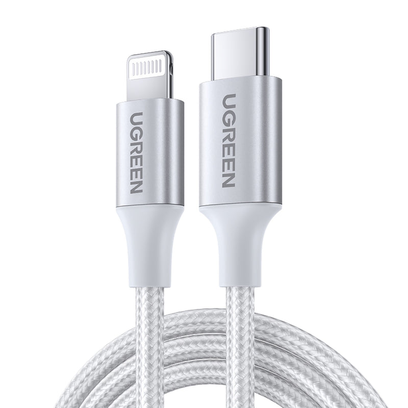 UGREEN MFI To Type-C Braided Cable 2 Metre - White (UG-US304-70525)