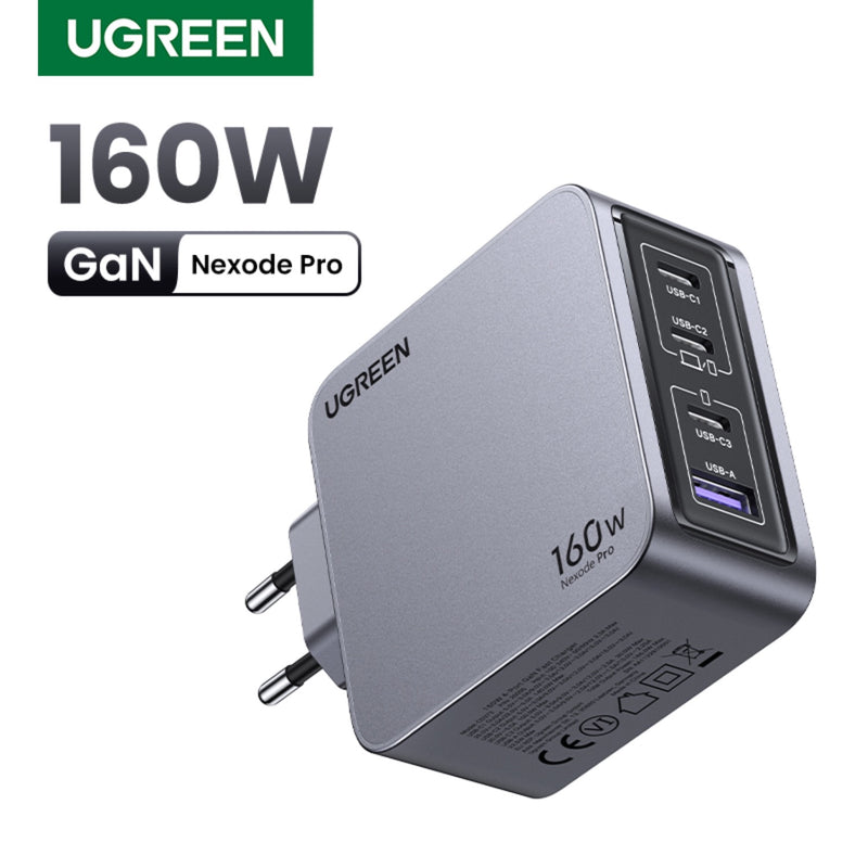 UGREEN Nexode Pro 4 Port PD/USB Wall Charger 160W - Grey (UG-X763-25877)